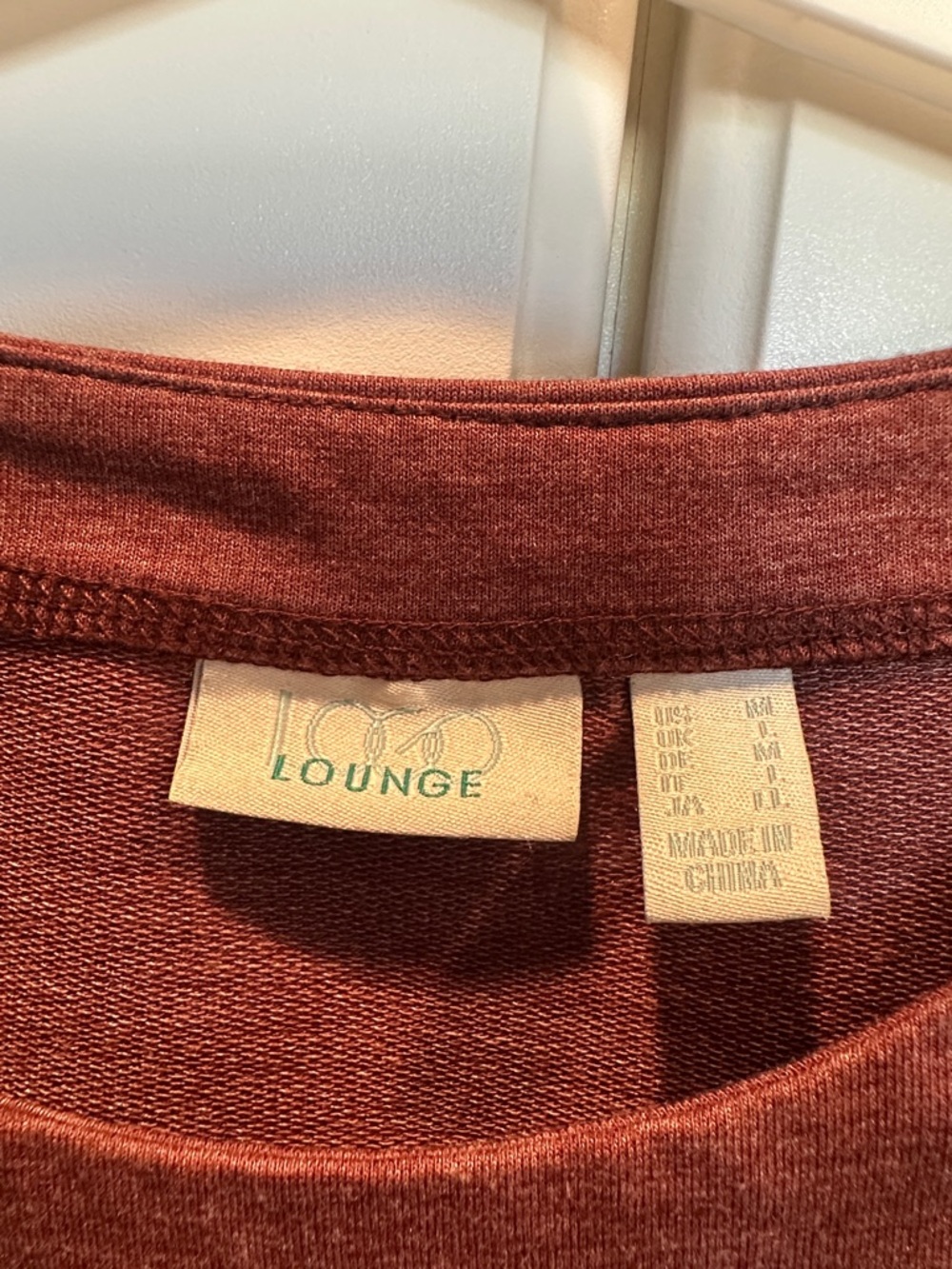 Long Sleeve Ruffle Hem Tunic Top - Rust with Pockets Rayon blend EUC Size M - Picture 6 of 7